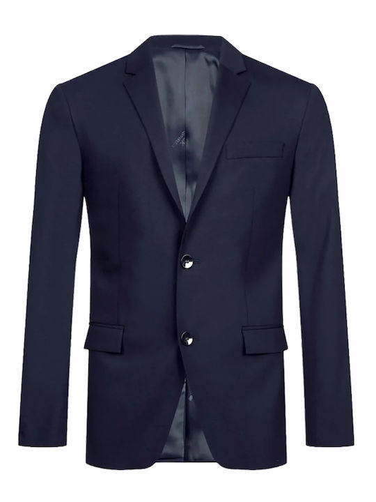 Men's Winter Suit Jacket Regular Fit Dark Blue