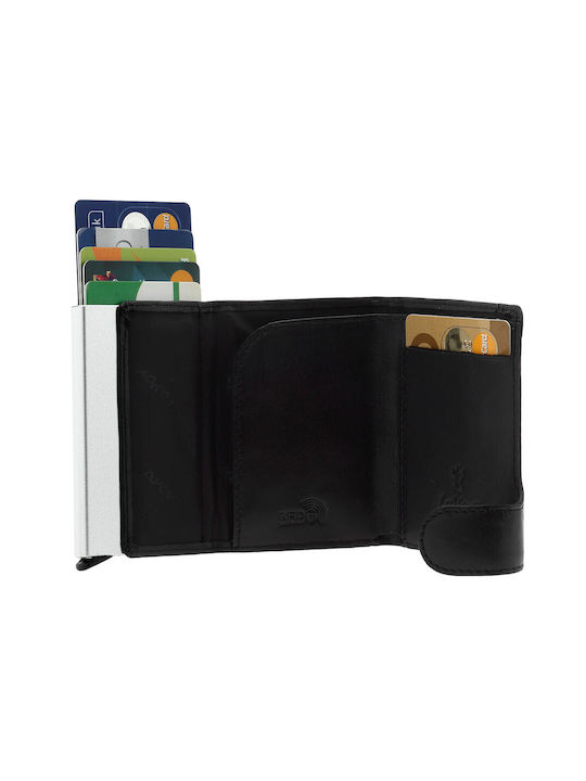 Lavor Men's Leather Card Wallet with RFID Black