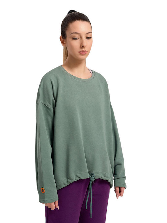 Zero Level Damen Bluse Langärmelig GREEN