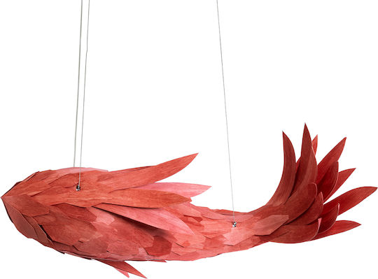 GloboStar Pendant Light Red Boho Grid with Socket E27 100x72x36cm