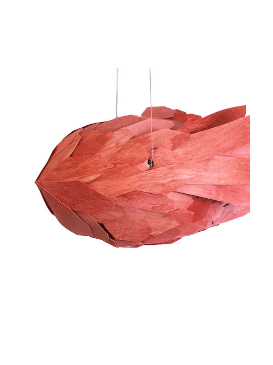 GloboStar Pendant Light Red Boho Grid with Socket E27 100x72x36cm