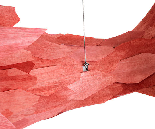 GloboStar Pendant Light Red Boho Grid with Socket E27 100x72x36cm
