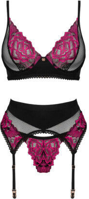 Obsessive Rosenty Seturi de lenjerie sexy Negru D-236198