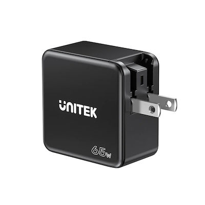 Unitek Charger Without Cable with USB-A Port and 2 USB-C Ports and Cable USB-C 65W Power Delivery Black (GaN)