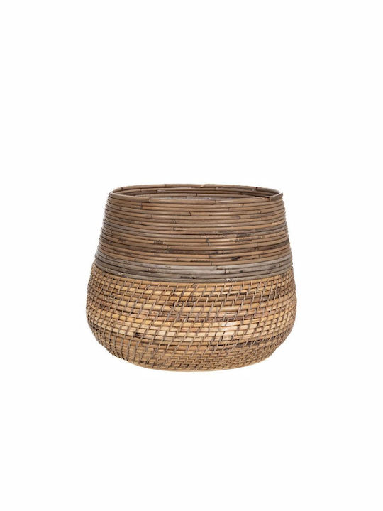 Iliadis Decorative Basket Wicker with Handles Beige 40x40x36cm