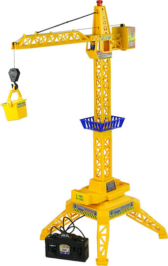 Lean Toys Remote Controlled Crane Remote Controlled Construction Vehicle Yellow