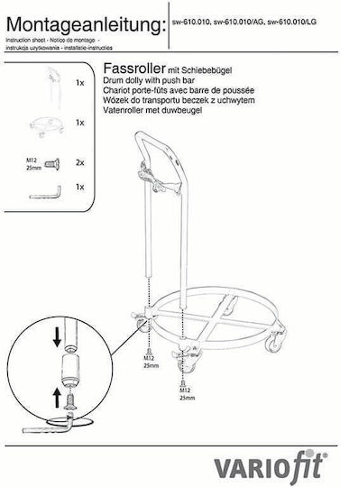 Variofit Platform Trolley for Weight Load up to 250kg