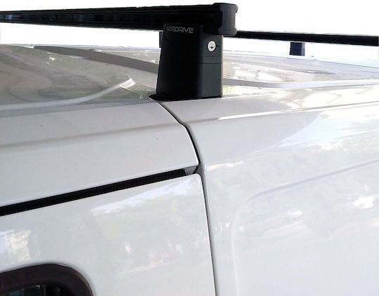 Nordrive Dachstangen Metallisch für Ford Transit Custom (mit Dachträgerfüßen) Silber