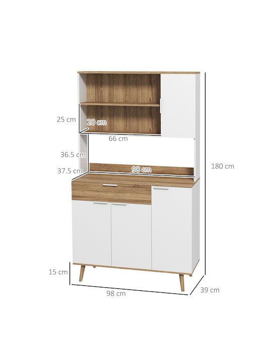 Кухненска Колона Бял 98x39x180бр