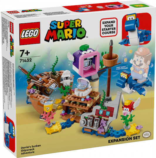LEGO Super Mario Dorrie's Versunkene Schiffswrack Abenteuer Erweiterungsset für 7+ Jahre 500 Stück