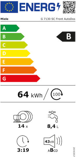 Miele Freistehender Geschirrspüler mit Wi-Fi für 14 Gedecke B60xH84.5cm Inox