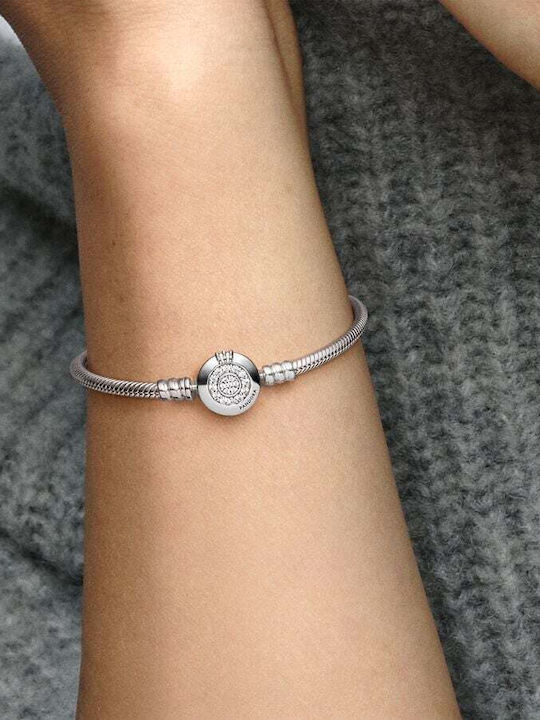 Pandora Armband Kette mit Design mit Steinen aus Silber mit Zirkonia