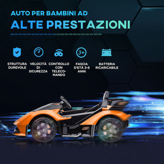 Lamborghini Едноместна Кола с Дистанционно Управление Оранжева за 3+ Години