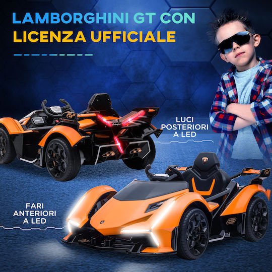 Lamborghini Едноместна Кола с Дистанционно Управление Оранжева за 3+ Години