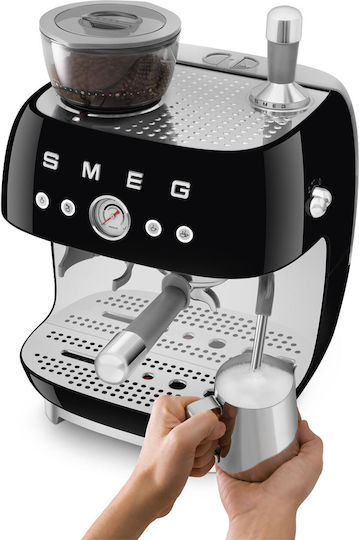 Smeg Automat de Espresso 1650W Presiune 15bar Neagră EGF03BLEU