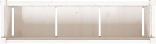 vidaXL Set 2 Planters Wooden White