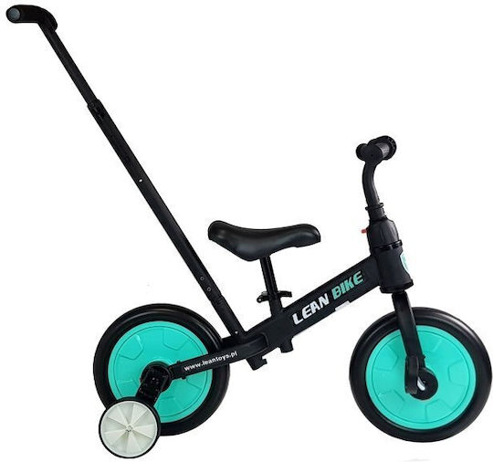 Lean Toys Τρίκυκλο Ποδήλατο Μετατρεπόμενο με Χειρολαβή Γονέα 3 σε 1 για 3+ Ετών Μαύρο