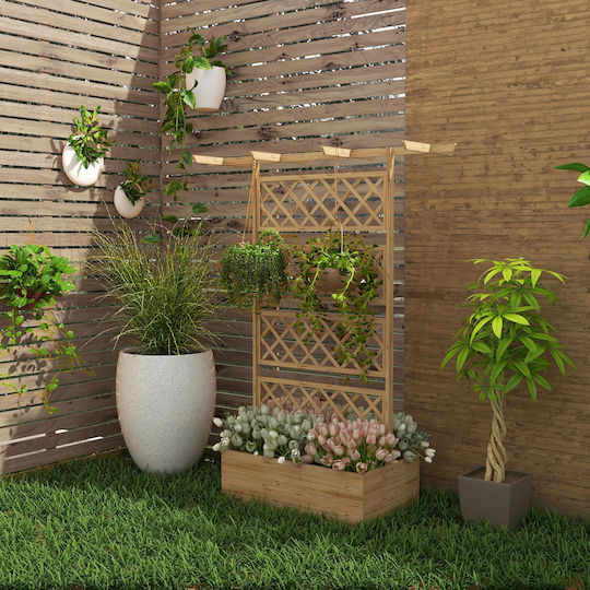 Outsunny Planter Box Lemn Maro 160x55x183cm.