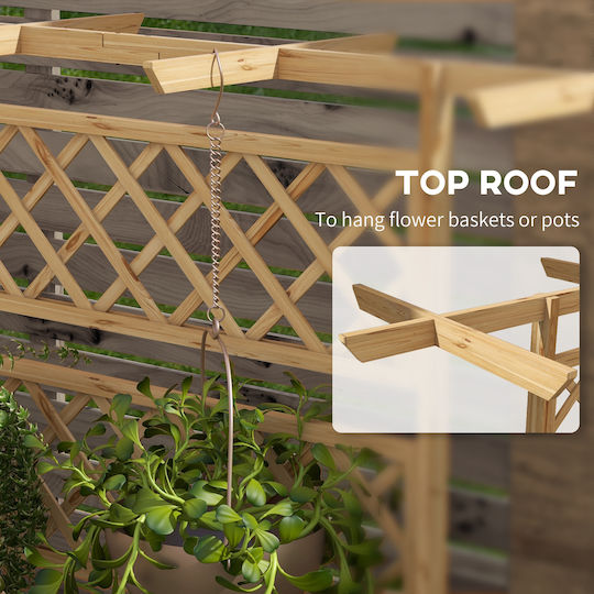 Outsunny Planter Box Lemn Maro 160x55x183cm.
