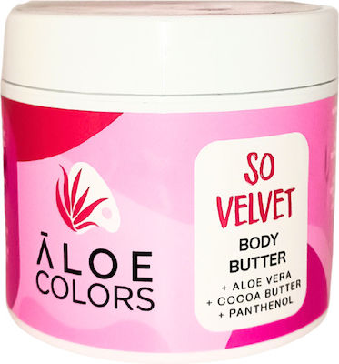 Aloe Colors So Velvet Ενυδατικό Butter Σώματος με Aloe Vera & Άρωμα Πούδρα για Ξηρές Επιδερμίδες 200ml