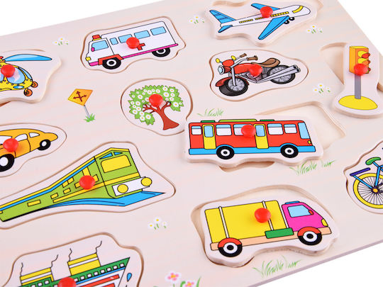 Ξύλινο Παιδικό Puzzle Σφηνώματα 12pcs Jokomisiada