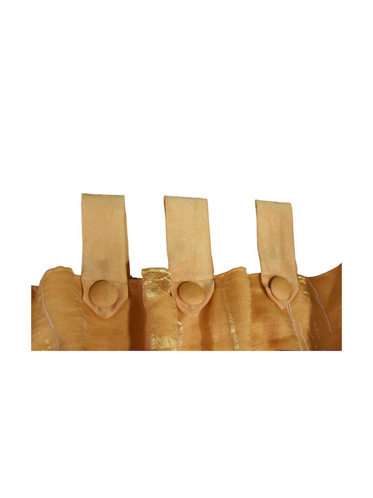 Decotelia Κουρτίνα με Τιράντες Πορτοκαλί 255x300εκ.