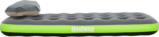 Bestway Aufblasbare Camping-Luftmatratze Einzel mit integrierter Handpumpe 188x99x22cm Grau
