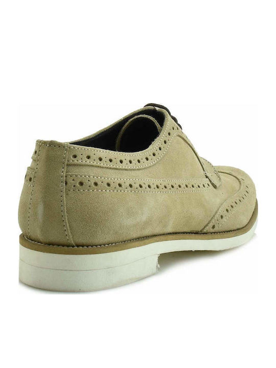 Men's Leather Oxfords Beige