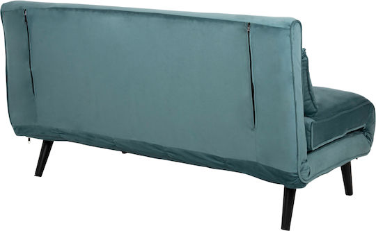 Asma Two-Seater Velvet Mint Sofa Bed 140x75x77 cm
