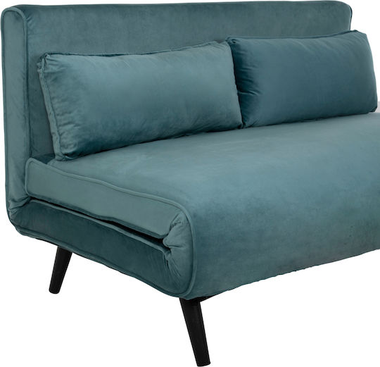 Asma Two-Seater Velvet Mint Sofa Bed 140x75x77 cm