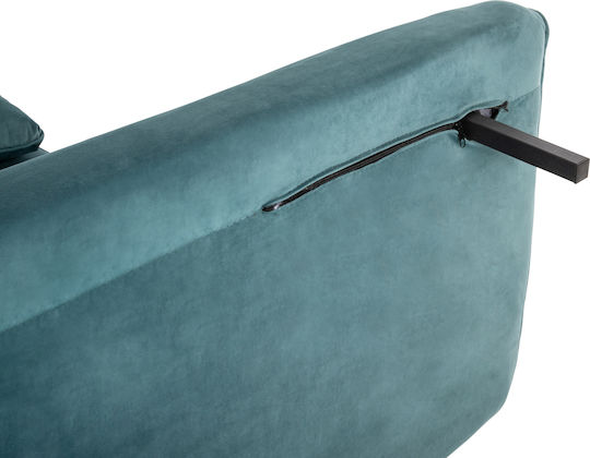Asma Two-Seater Velvet Mint Sofa Bed 140x75x77 cm