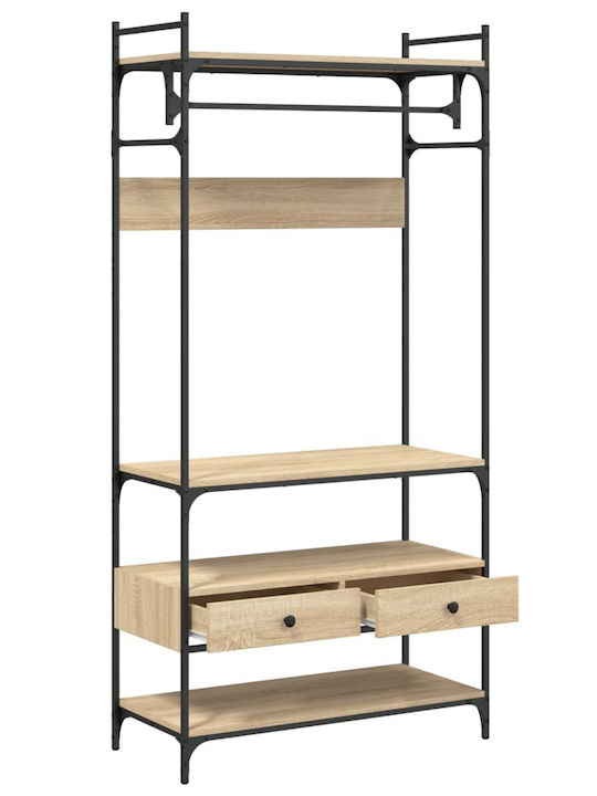 vidaXL Cuier de podea din Lemn Maro 89x39x184.5cm