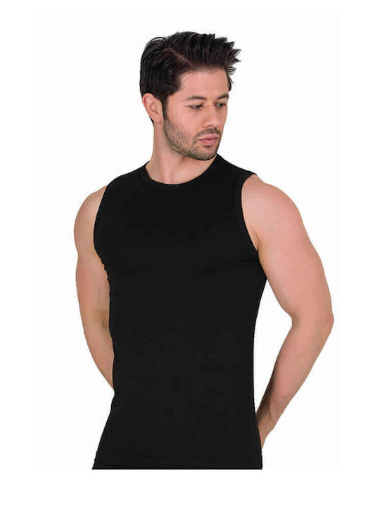 Berrak Men's Sleeveless Blouse BLACK