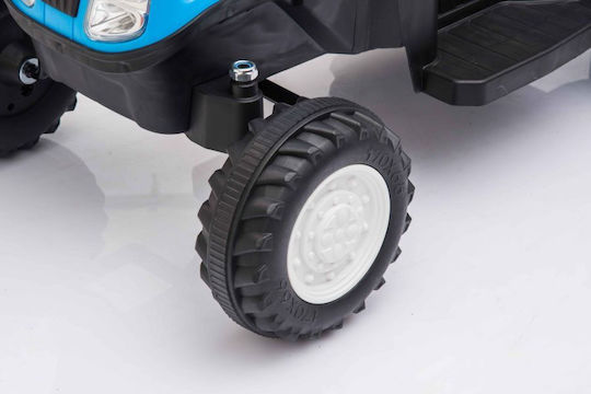 Tractor Pentru Copii De La Picior La Podea Cu Remorcă Și Pedale Albastru