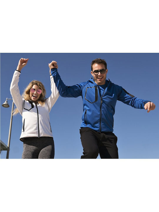 Payper Extreme Lady Arbeitsjacke Softshell mit Fütterung Fleece und mit Kapuze Weiß