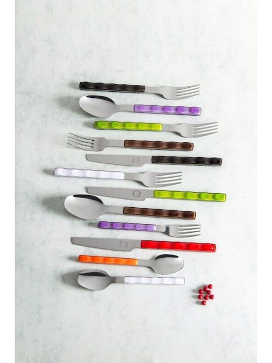 Cryspo Trio Nuovo Cutlery Set Stainless Purple 30pcs