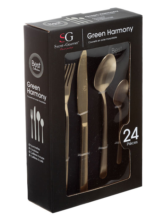 Atmosphera Harmony Сет ножове и вилице Зелен 24бр