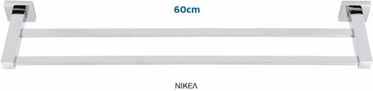 Import Hellas Ράγα Μπάνιου Διπλή Επιτοίχια με Βίδες Inox Ασημί Import Hellas Ράγα Μπάνιου Διπλή Επιτοίχια με Βίδες Inox Ασημί