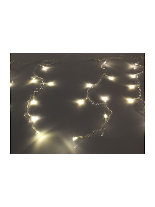 94 Christmas Lights LED Warm White of type Curtain with Transparent Cable