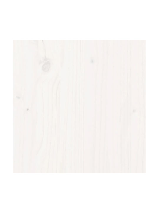 vidaXL Solid Wood Set 2 Planters Wooden White