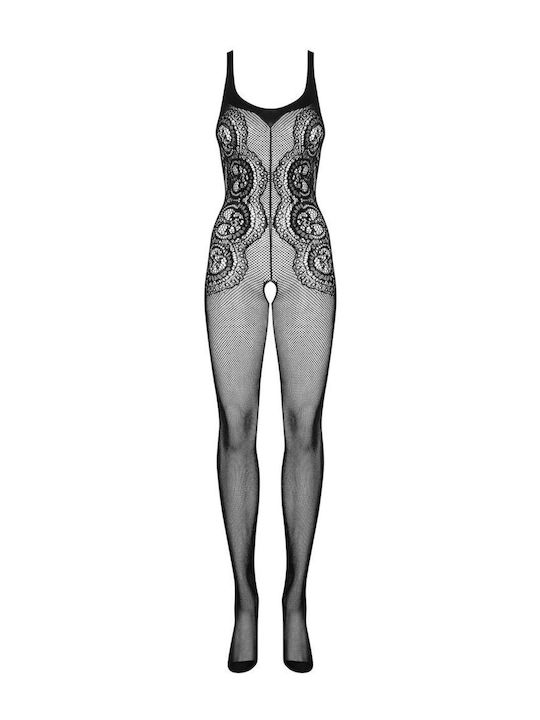 Obsessive Bodystocking Plasă Cu Deschidere La Partea Inferioară Negru