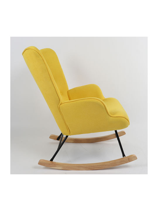 Candy Cane Rocking Armchair Yellow 91x67x86cm