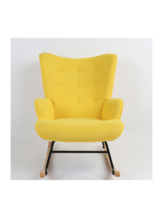 Candy Cane Rocking Armchair Yellow 91x67x86cm