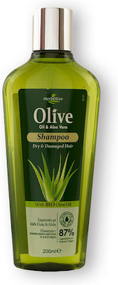 Madis Herbolive Olive Oil & Aloe Vera Shampoos Reconstruction/Nourishment for Dry Hair 200ml