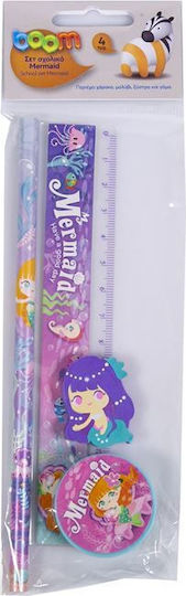 Boom Mermaid Set de Papetărie pentru Copii 4buc