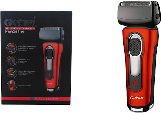 Gemei GM-7110 Foil Electric Shaver Face Rechargeable