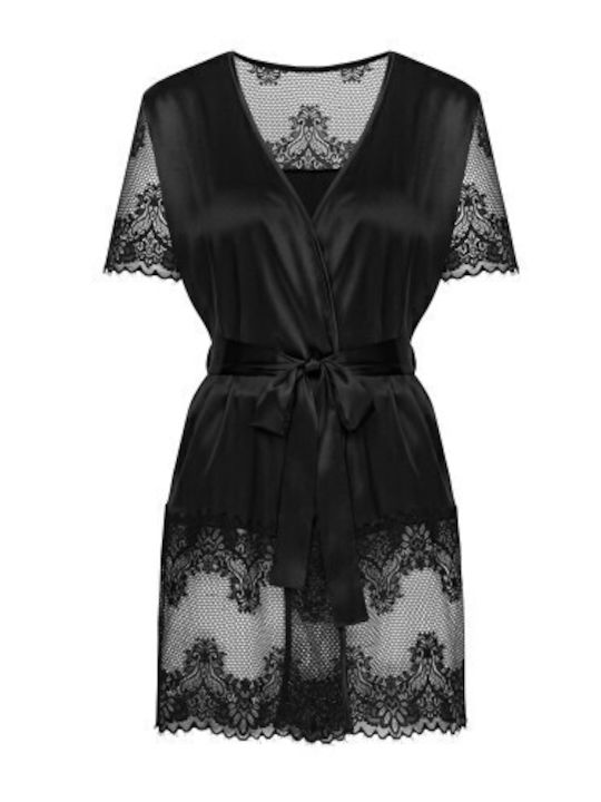 Obsessive Summer Women's Robe Black Maderris