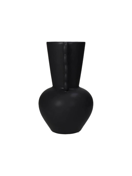 ArteLibre ArteLibre Dekorative Keramikvase Schwarz Φ13xΥ22cm