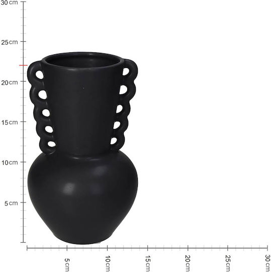 ArteLibre Διακοσμητικό Βάζο Κεραμικό Μαύρο Φ13xΥ22cm