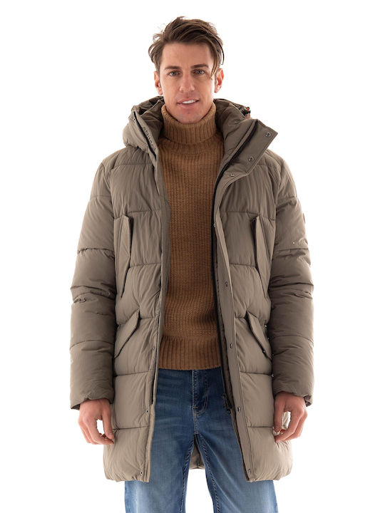 Save The Duck Herren Winter Jacke Parka Dark Beige